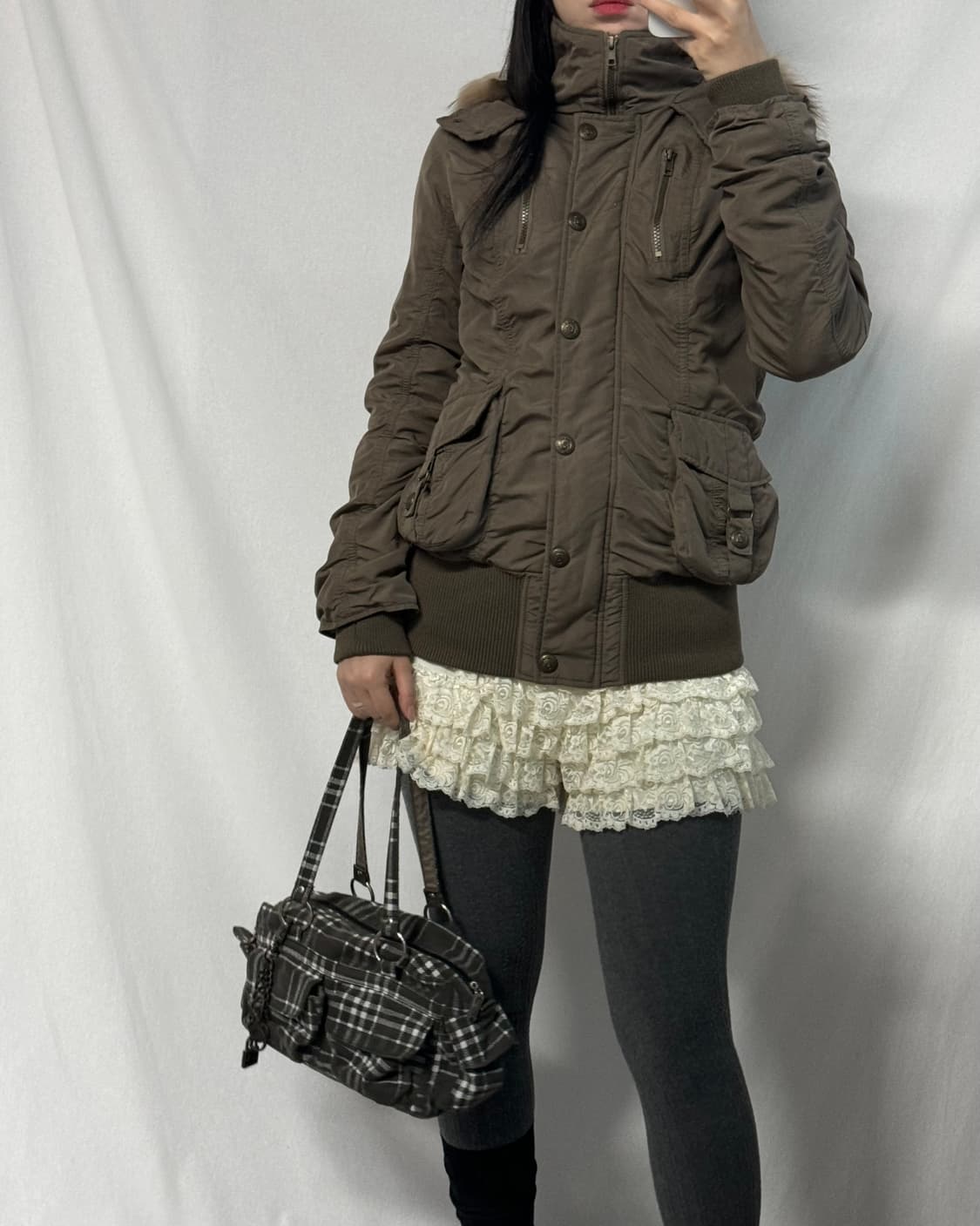 와이투케이 하이 넥 퍼 후디드 파카 상품이미지6