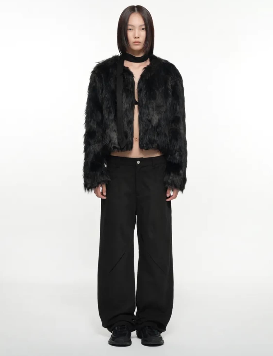 나체 NACHE 퍼자켓(카키 블랙) / 12일까지 안 팔리면 내려요 상품이미지4