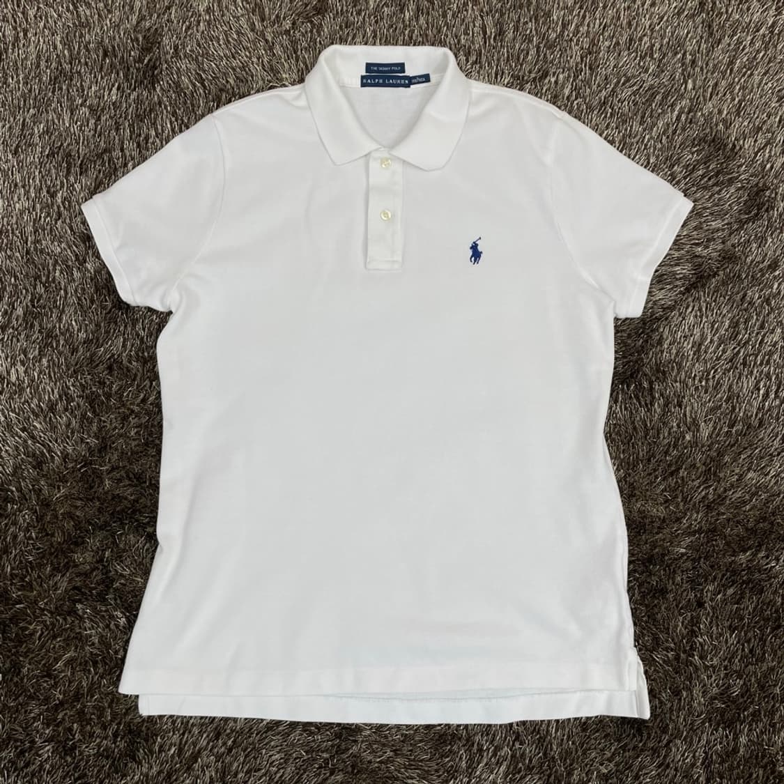 랄프로렌 Ralph Lauren 화이트 스키니핏 반팔 카라티 L 상품이미지1