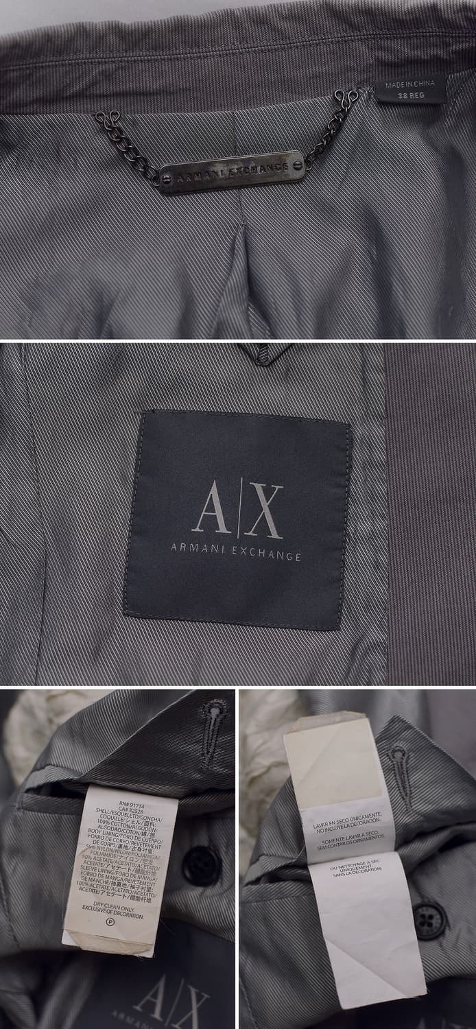 아르마니 (AX) 코튼 스트라이프 블레이저 자켓 (38R / 95+) 상품이미지10