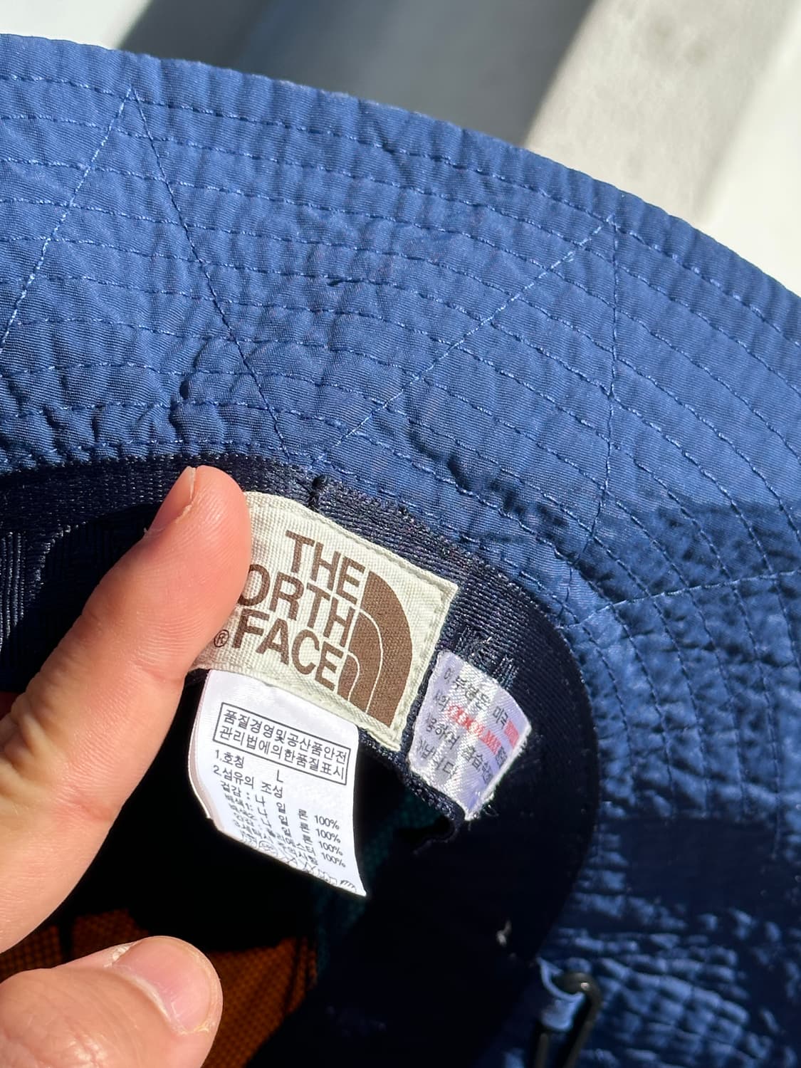 [L] 노스페이스 로고 컬러블럭 버킷햇 모자 상품이미지7