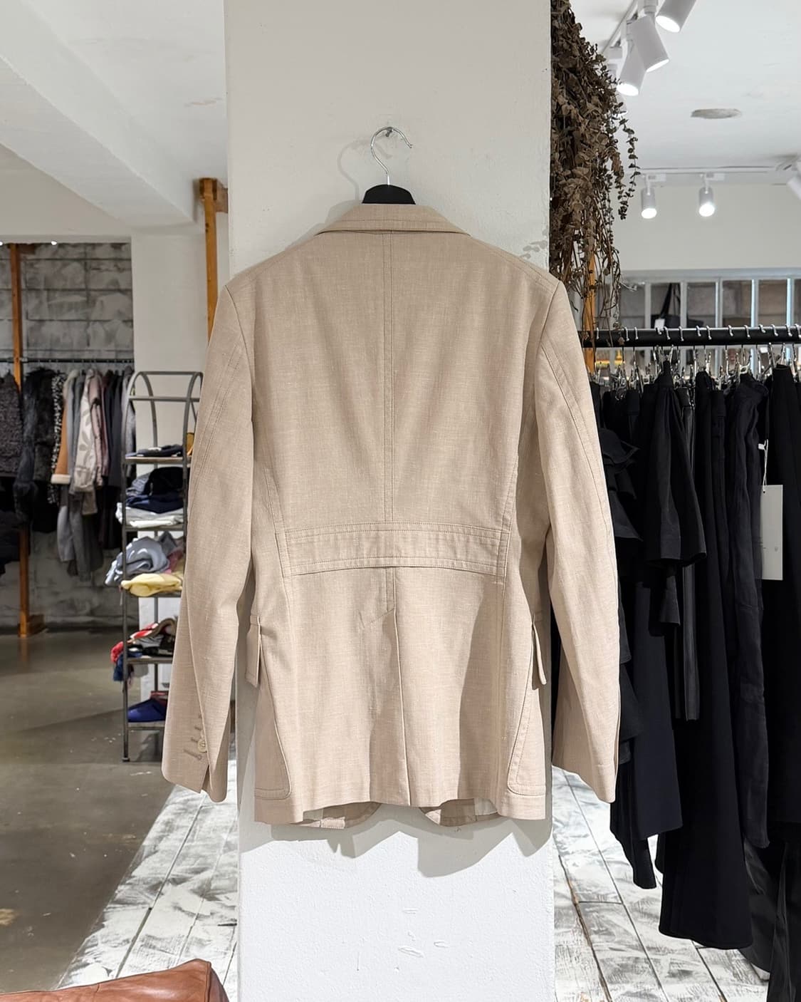 톰포드 베이지 린넨 울 포켓 블레이저 상품이미지6