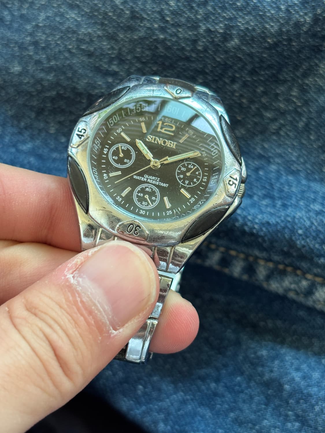 vintage sinobi metal watch steel 상품이미지2
