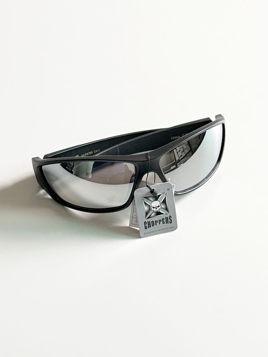 CHOPPERS 맷블랙 랩어라운드 스포티 바이커 빈티지 선글라스 상품이미지3
