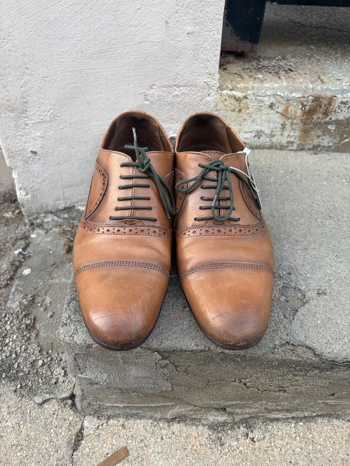 Zara Man 브라운 카프 레더 캡토 옥스포드 270 상품이미지2