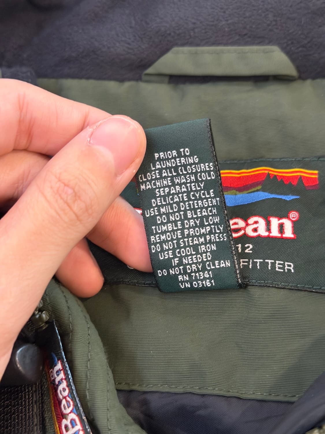 00s L.L. Bean 엘엘빈 인슐 마운틴 파카 올리브 블랙 상품이미지6