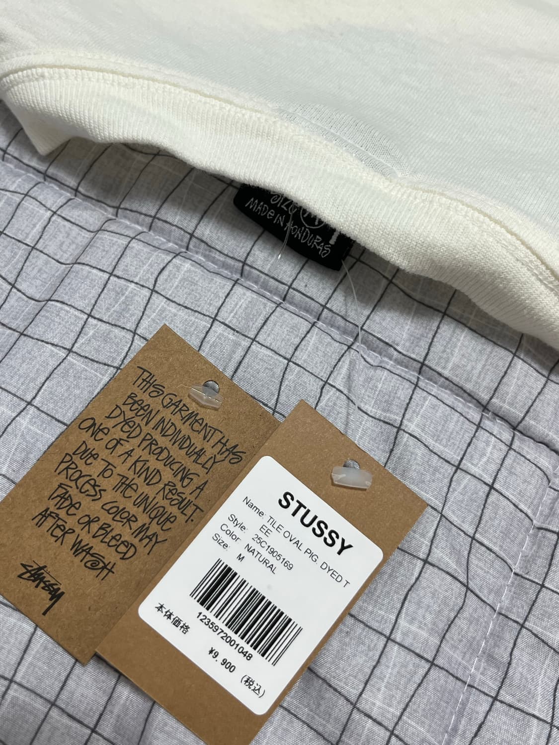 스투시 타일 오벌 피그먼트 다이드 티셔츠 아이보리 상품이미지4
