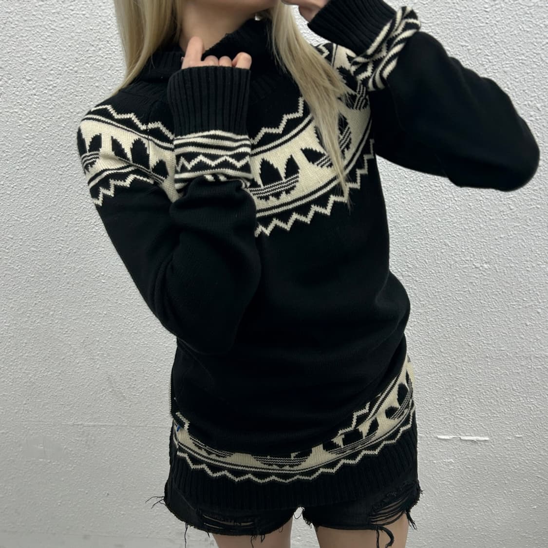 아디다스 y2k 파이어버드 니트후드 원피스 100 상품이미지1