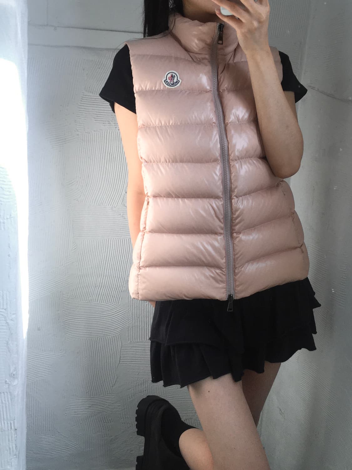 Moncler 몽클레어 구스다운 핑크컬러 패딩 베스트 상품이미지2