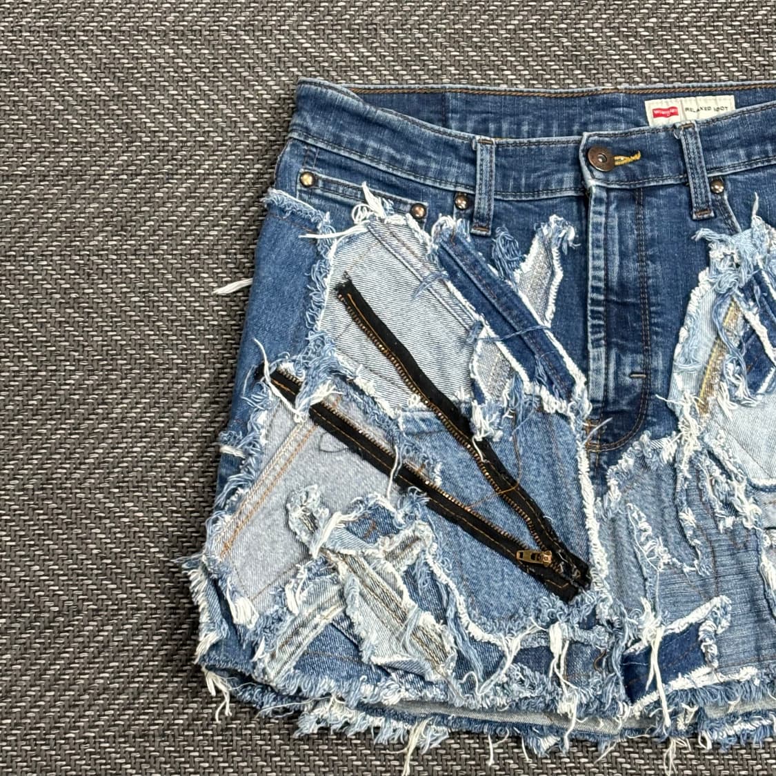 랭글러 지퍼 디테일 데님 커스텀 스커트 V0576 상품이미지4