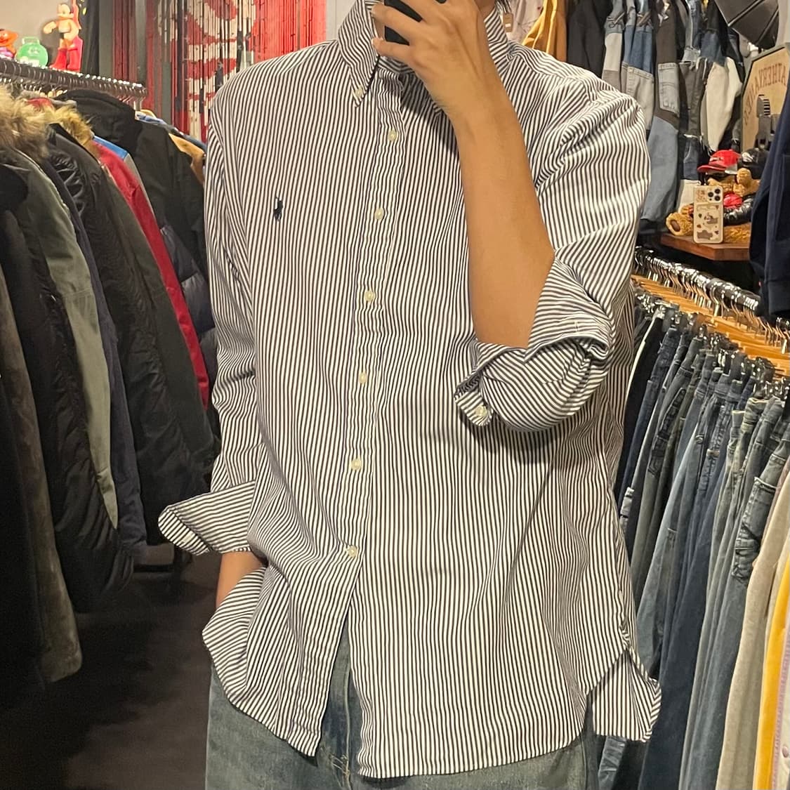 [IM] Polo 폴로 스트라이프 블루 긴팔셔츠 상품이미지3