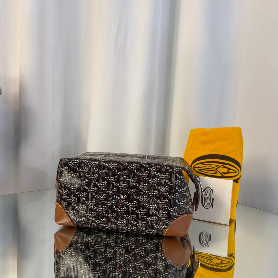 [정품] 고야드 보잉 25 토일렛 백 블랙 탄 상품이미지5