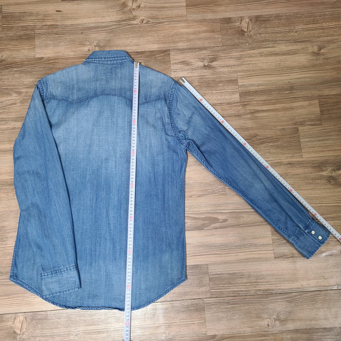 [100] 리바이스 빈티지 워싱 웨스턴 데님 셔츠 남방 상품이미지8