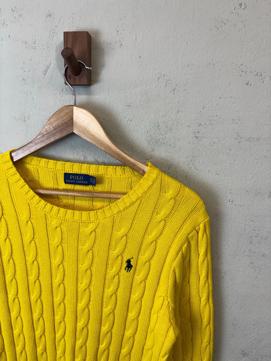 폴로랄프로렌 옐로우 케이블 니트 상품이미지3
