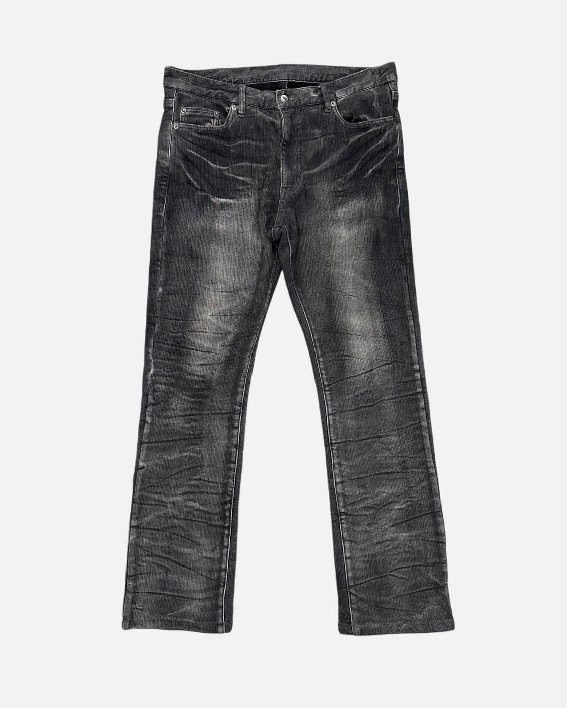 fur lining wrinkle fade jean 상품이미지1