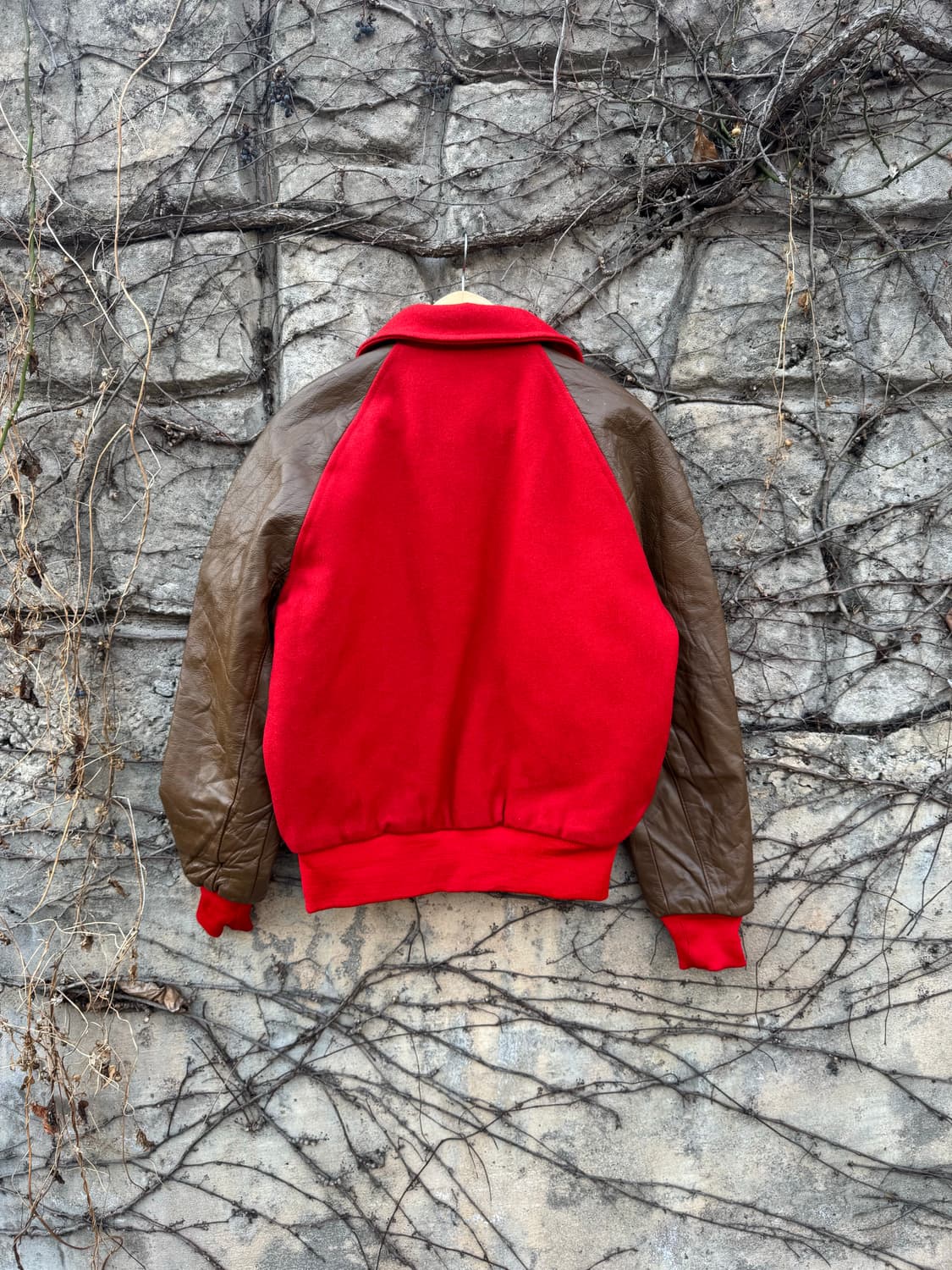 80~90s 빈티지 리버데일 스포츠웨어 울 레더 암 바시티 자켓 40 상품이미지2