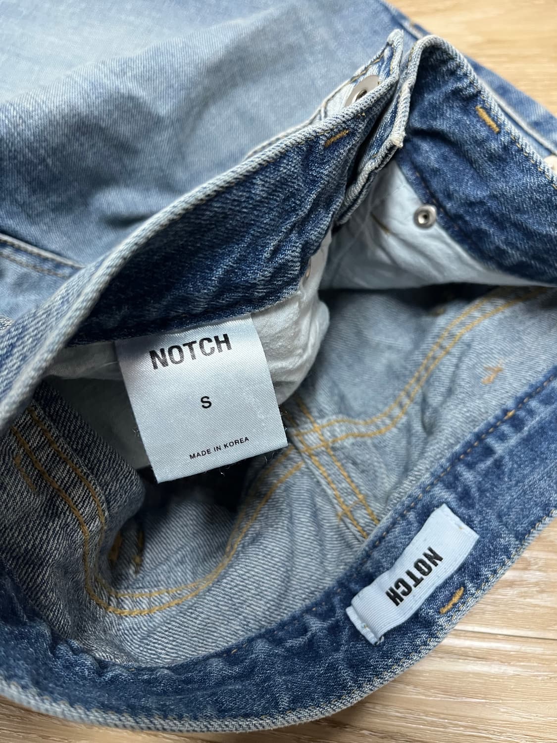 Notch 세미와이드 신치백 청바지 28 상품이미지6