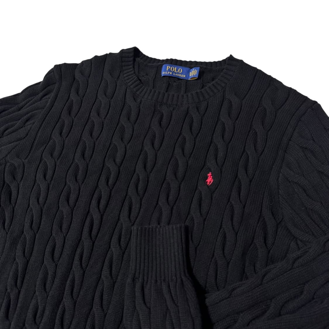 신형 폴로 랄프로렌 블랙 꽈배기 니트 상품이미지2