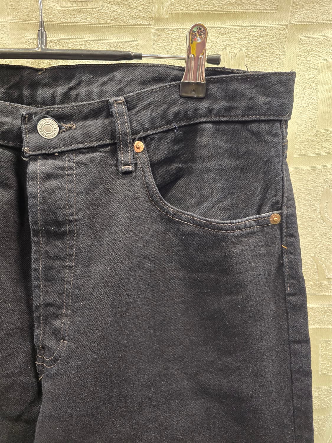 리바이스 501 블랙 데님 청바지 32~33 상품이미지3