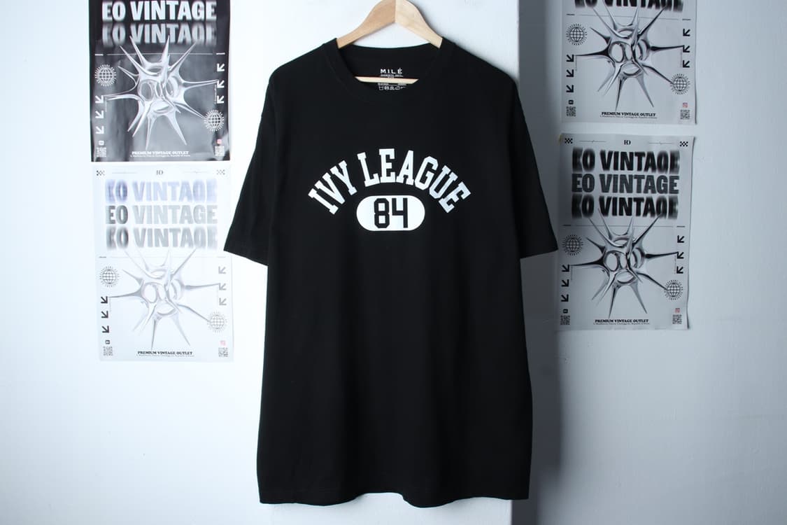 (XL-3XL) 더마일 반팔 티셔츠 빅사이즈 블랙 올드스쿨-H31456 상품이미지2