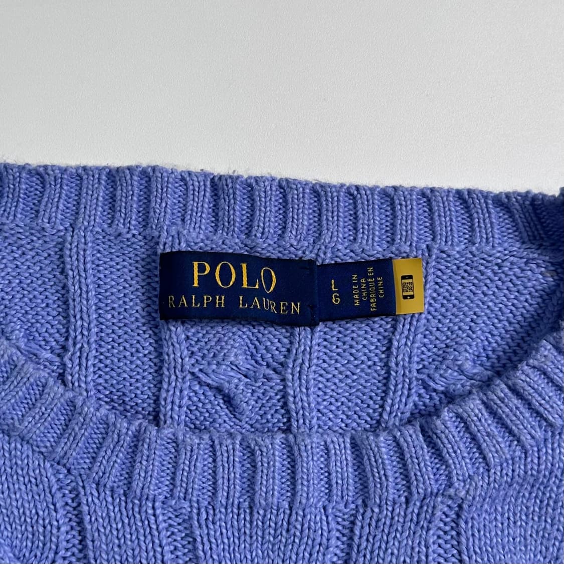 폴로 랄프로렌 스카이블루 케이블 니트 상품이미지5
