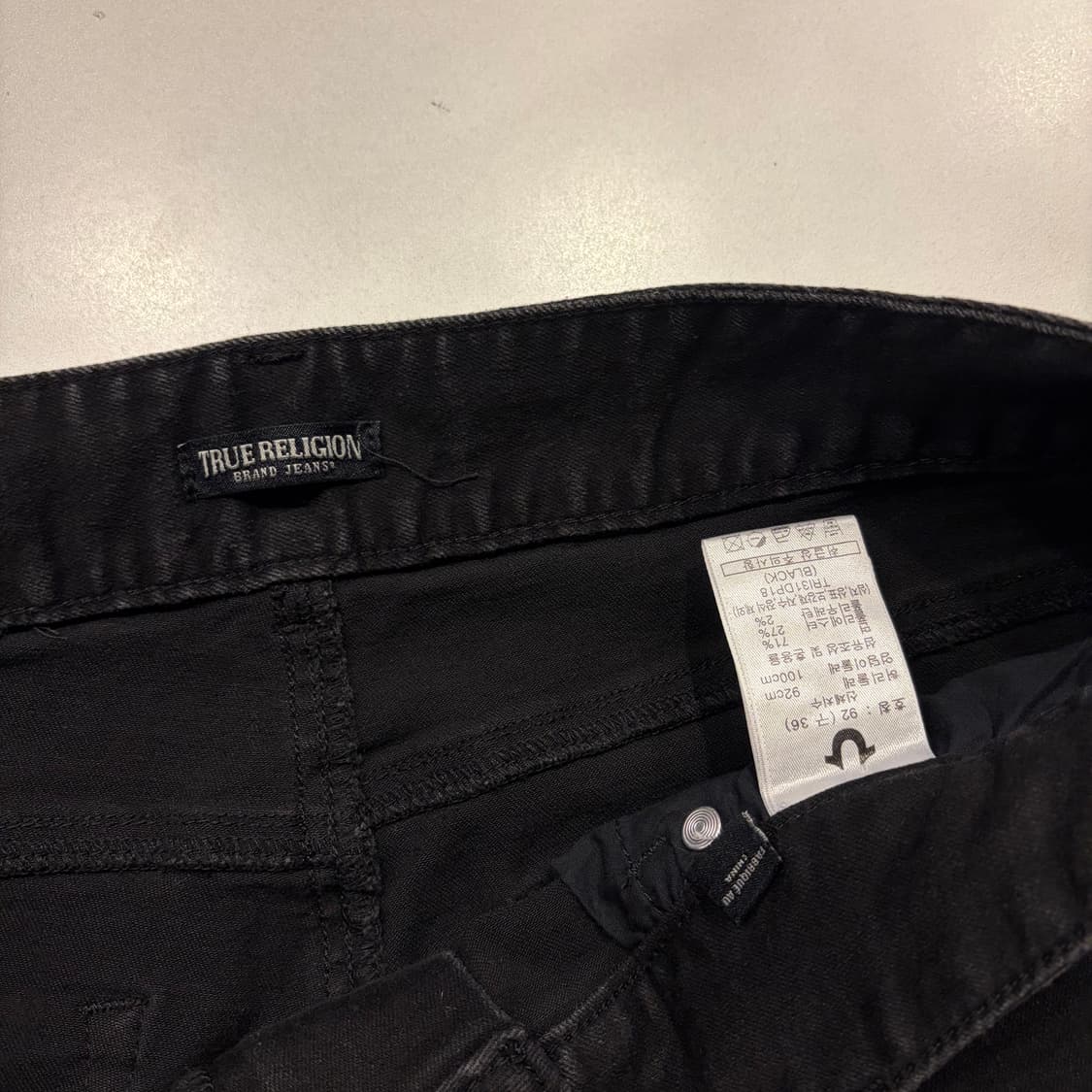 [36] 22s 트루릴리젼 블랙 데님 청바지 B350 상품이미지4