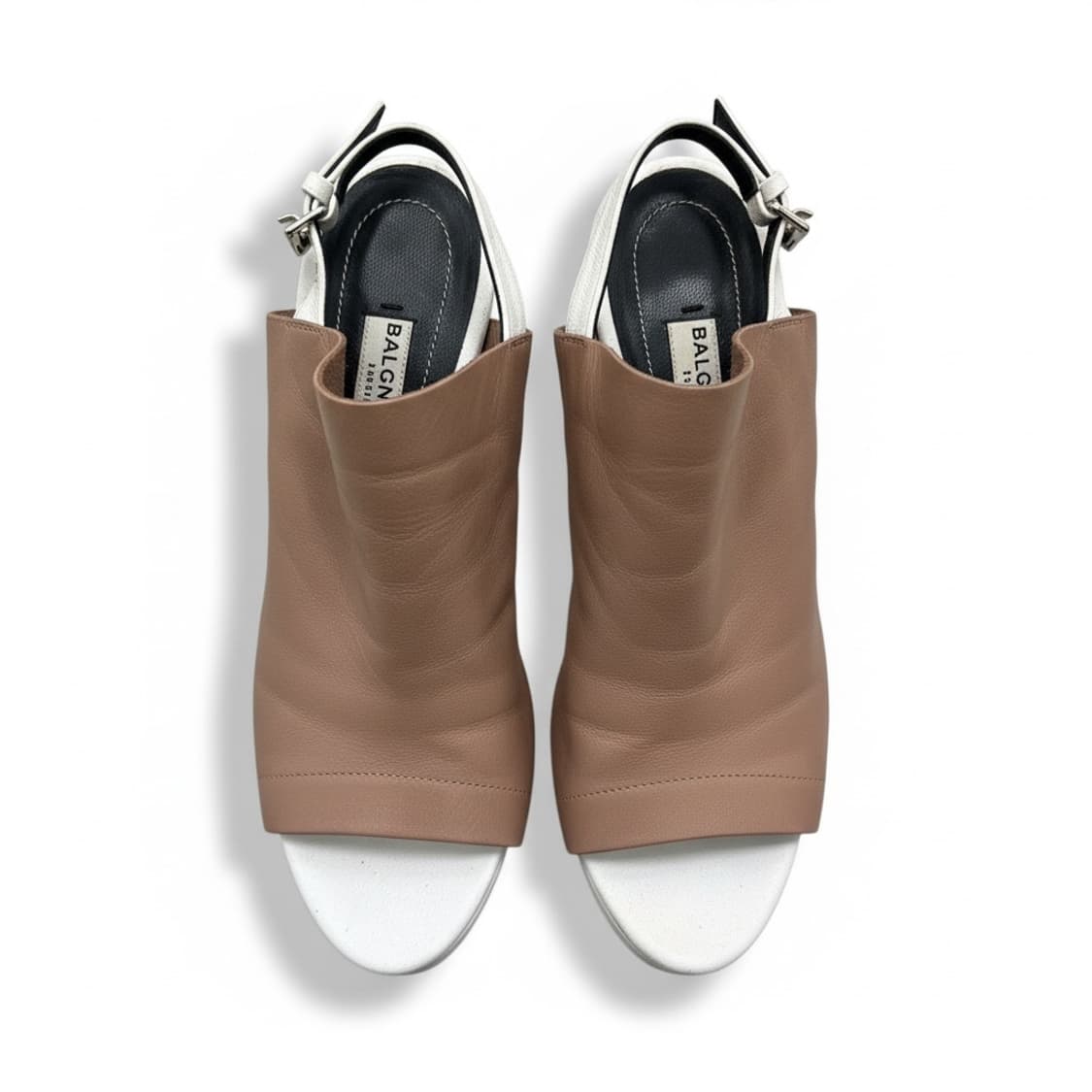 발렌시아가 정품 오픈토 힐 가죽 샌들 36사이즈 상품이미지1