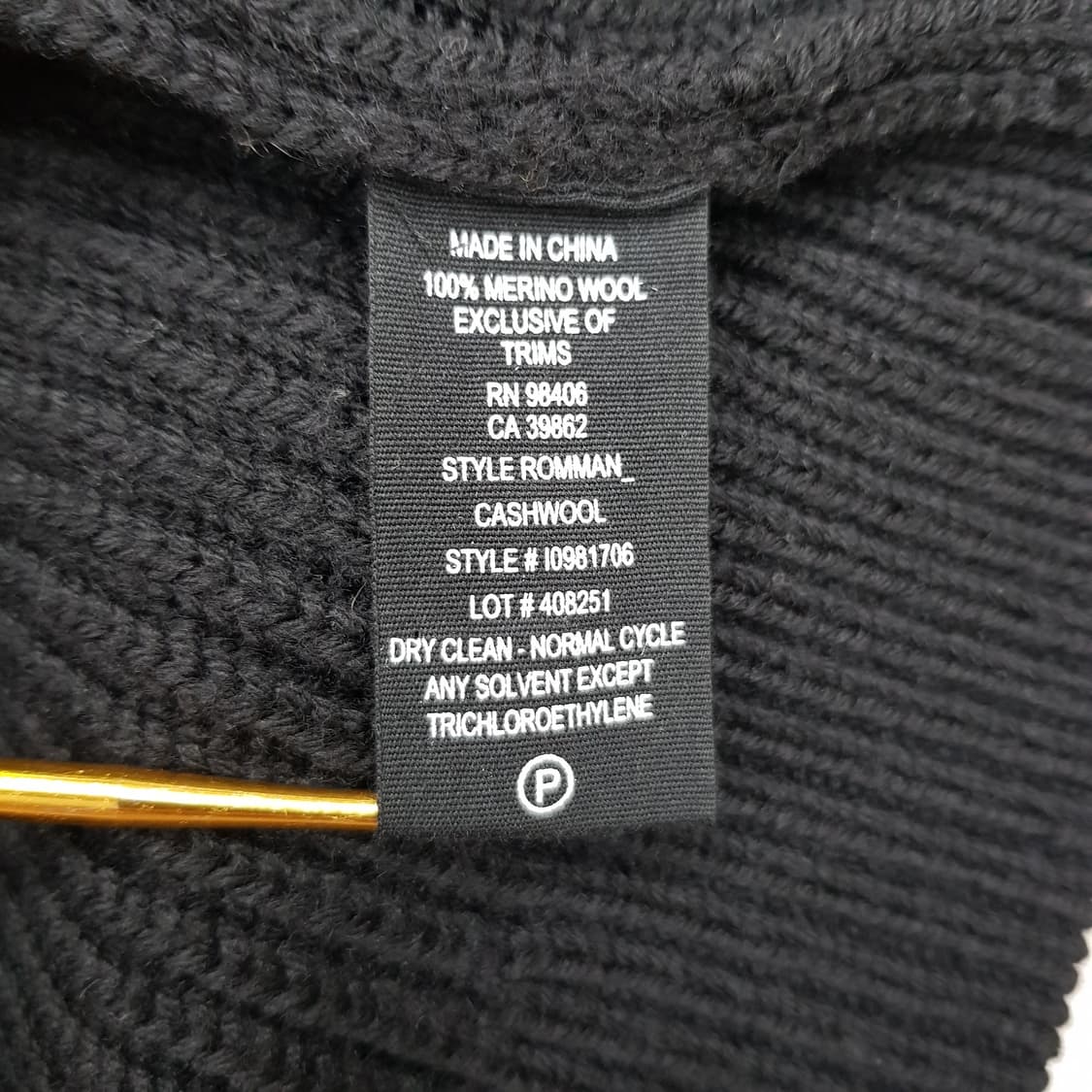 띠어리 THEORY 메리노울 100% 배색 니트 스웨터 L사이즈 상품이미지7