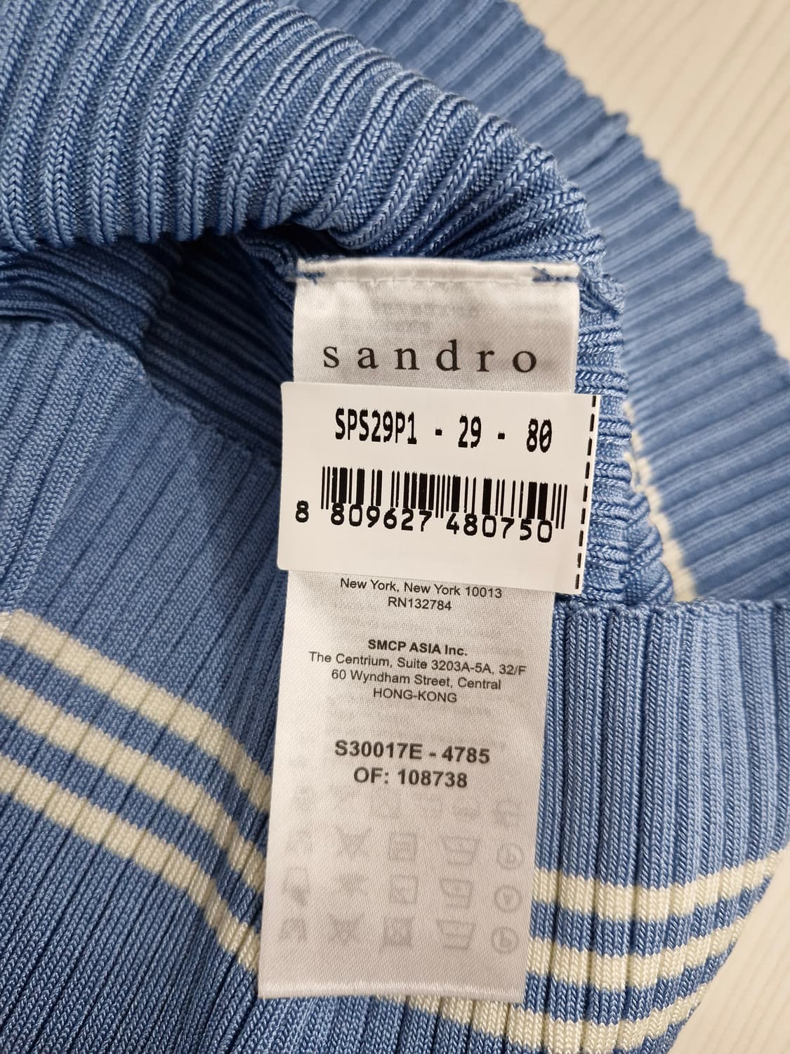 SANDRO 산드로 골지 반팔 카라 니트[1] 상품이미지9