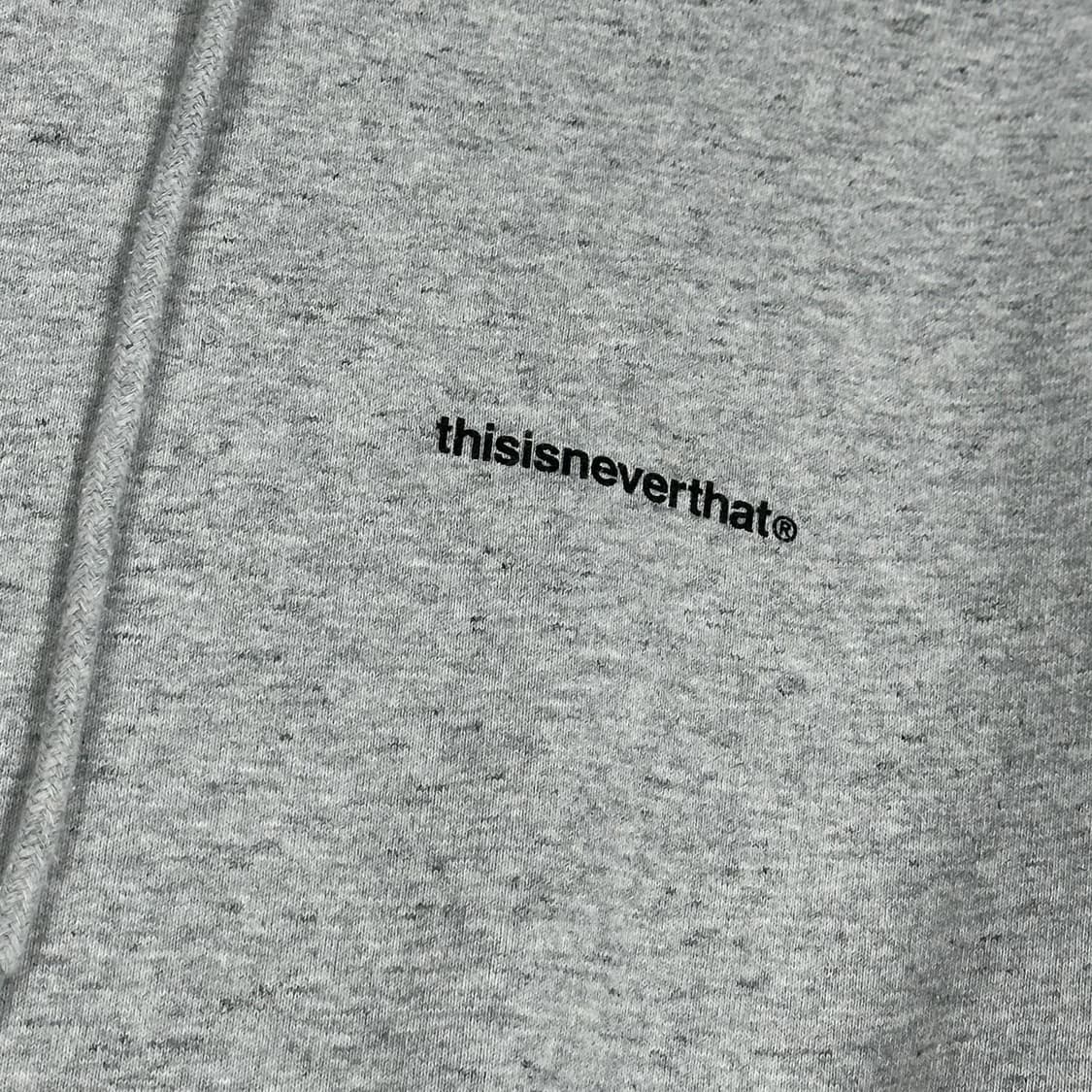 디스이즈네버댓 (디네댓) 백로고 그레이 후드티 (M) 상품이미지3