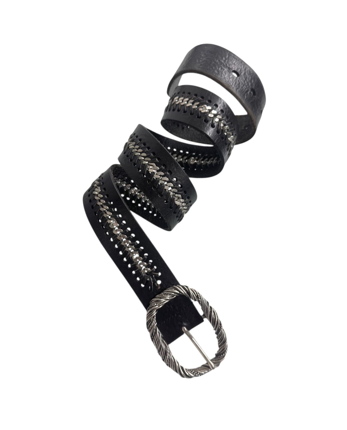 토네이도 마트 트위스트 체인 레더 벨트 상품이미지1