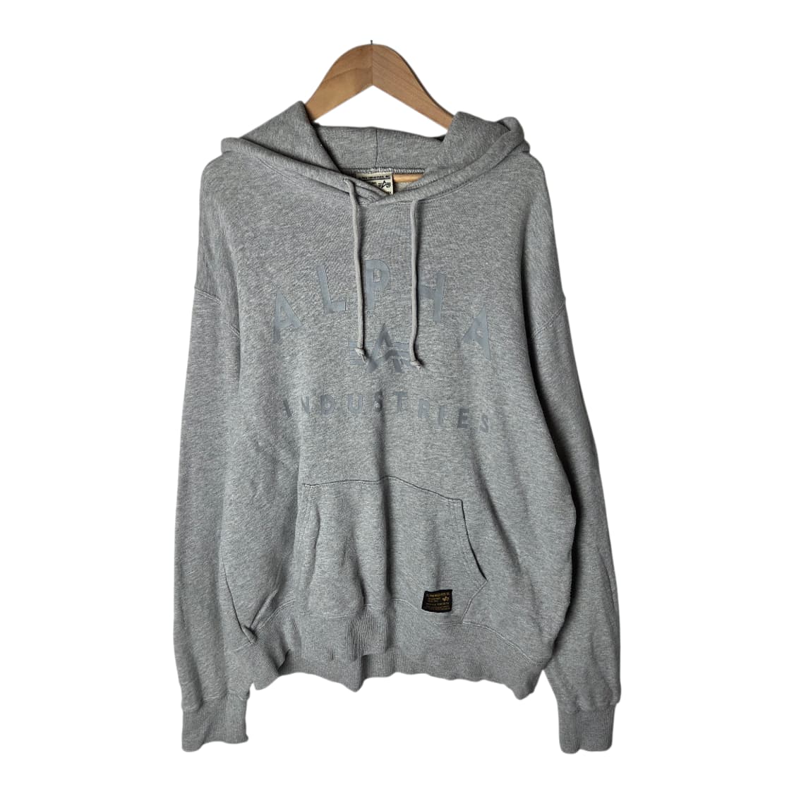 [Alpha] 알파인더스트리 로고 프린팅 후드티셔츠 상품이미지1