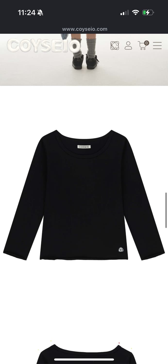 코이세이오 백 서클 카프리 슬리브 블랙 상품이미지7