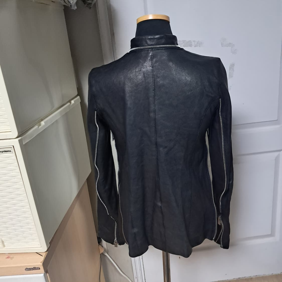 Hogan 호간 램스킨 양가죽 라이더 자켓 40사이즈(약44~날씬55) 상품이미지6