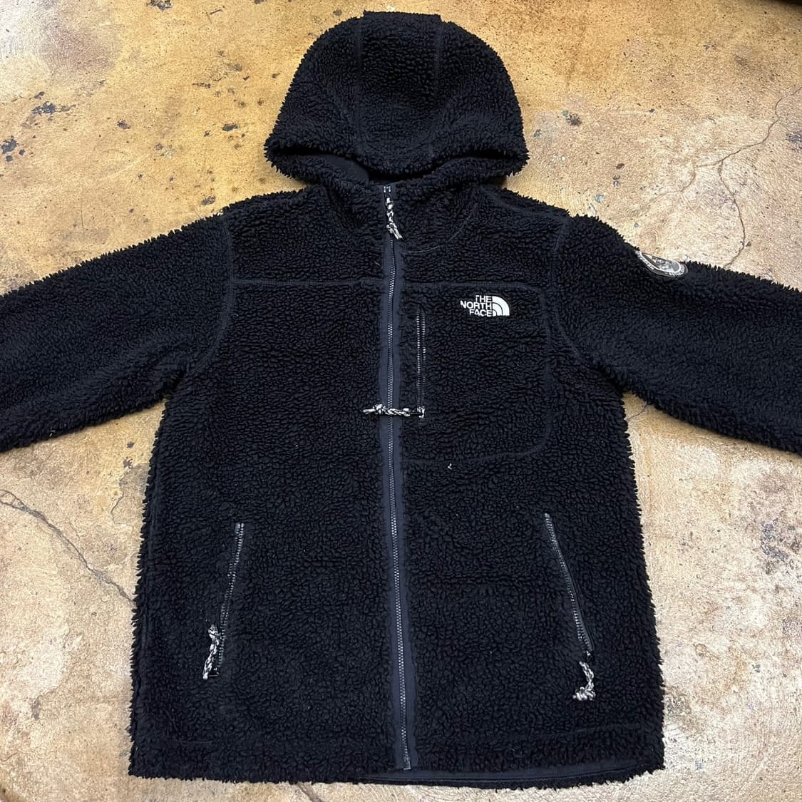 [정품/160] 노스페이스 키즈 후드 플리스 블랙 b15 상품이미지3