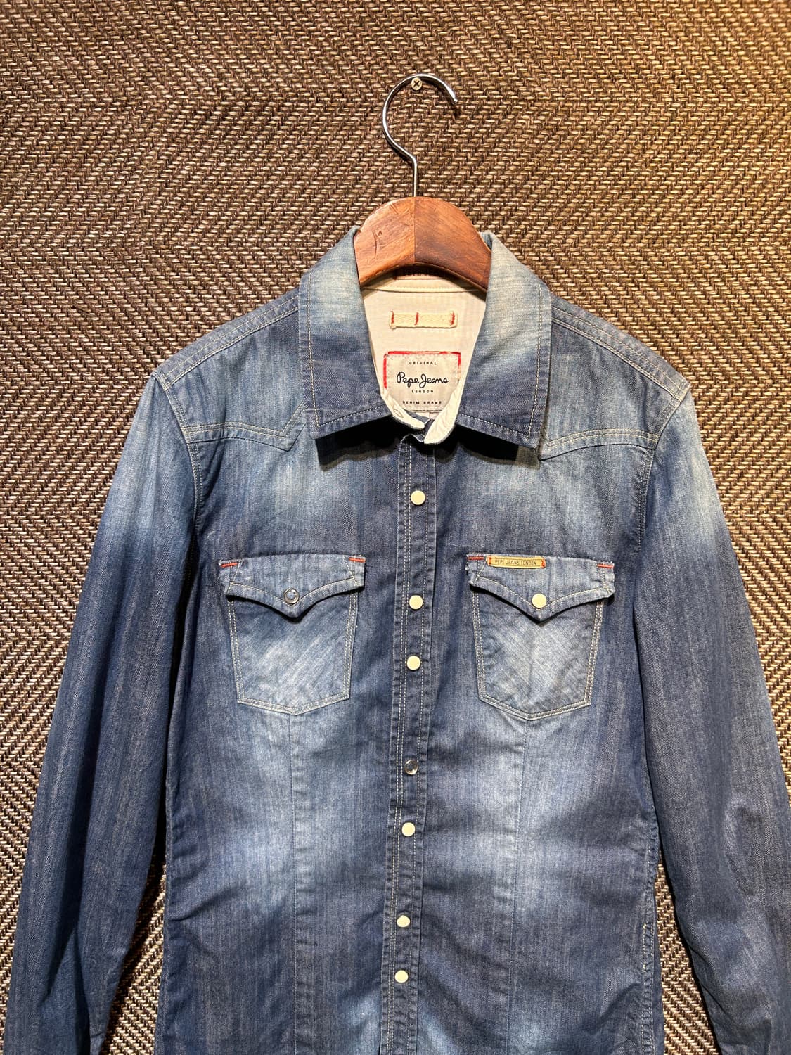 Pepe jeans워싱 데님 셔츠 상품이미지2