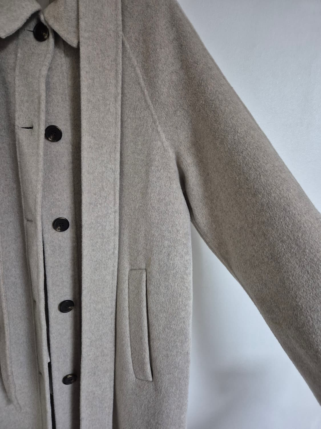 무신사스탠다드 발마칸 로브 코트 오트밀 XS 상품이미지5