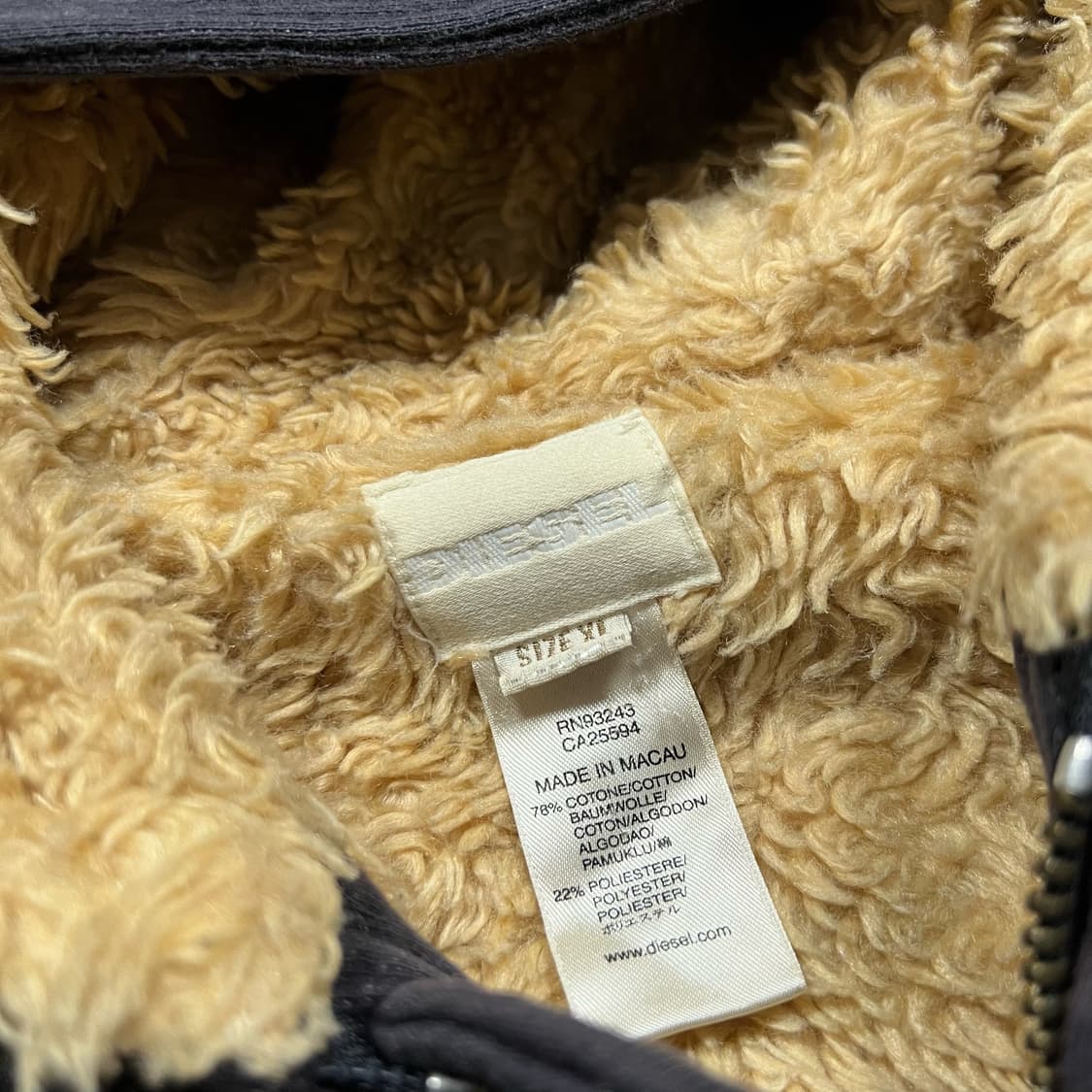 디젤 투웨이 쉐르파 안감 후드집업 상품이미지6