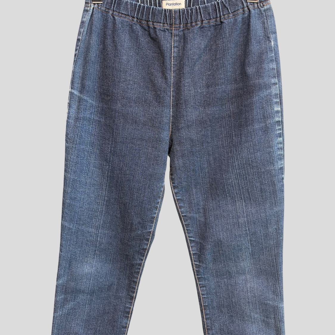 (여성M)Plantation 이세이미야케 밴딩 데님 레깅스 팬츠 상품이미지2