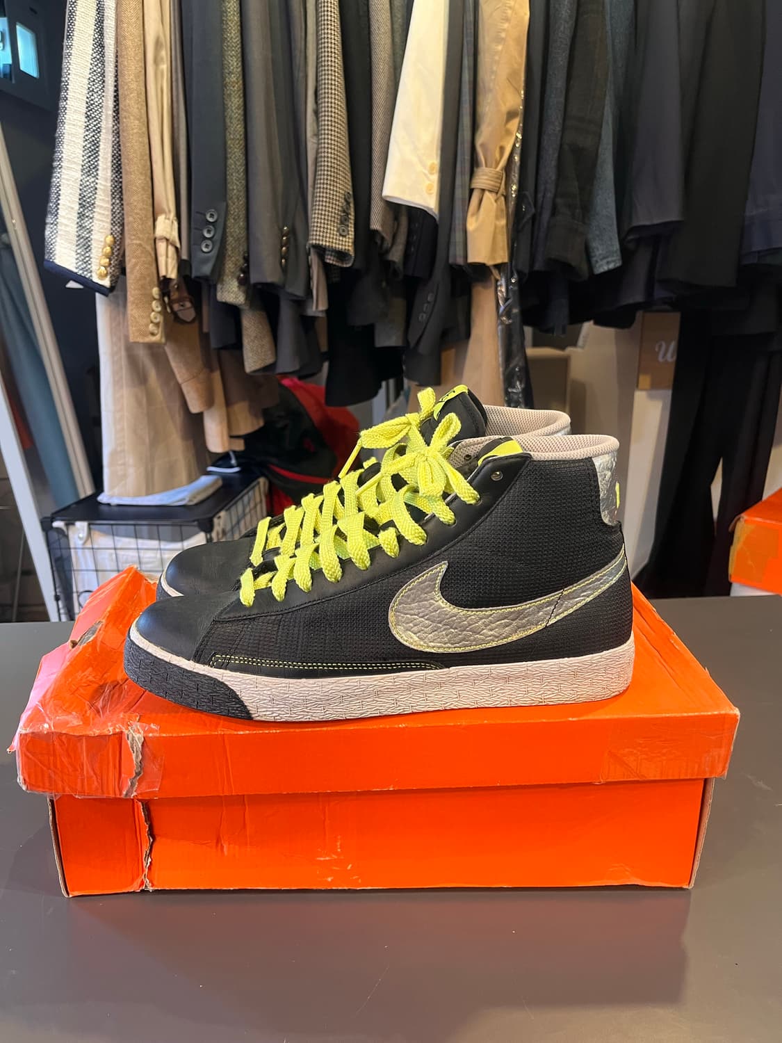 나이키 블레이저 블랙 실버 네온 그린(285mm) 상품이미지2