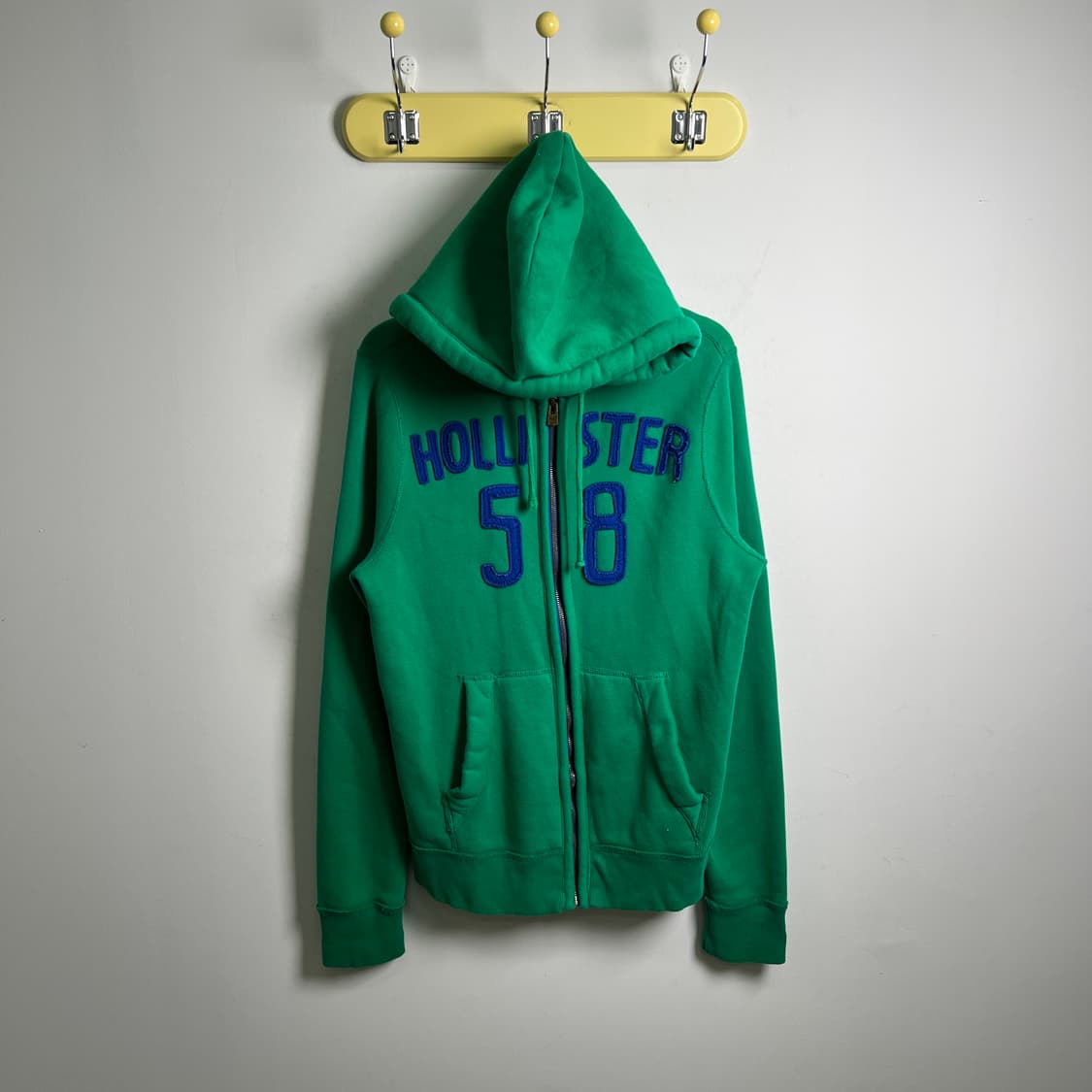 홀리스터 블루 로고 그린 후드집업 M 상품이미지1