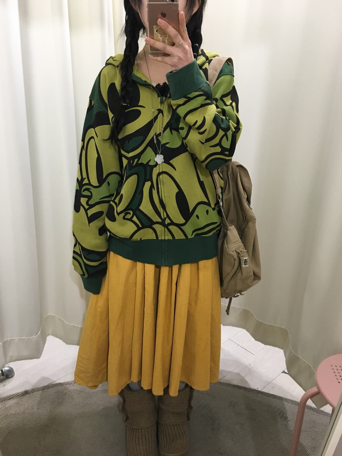 disney pattern hoodie zip-up 상품이미지3