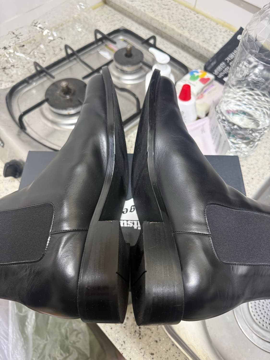 로맨틱무브 셀렉션 스퀘어토 첼시 부츠 R21M025 블랙 265판 상품이미지4