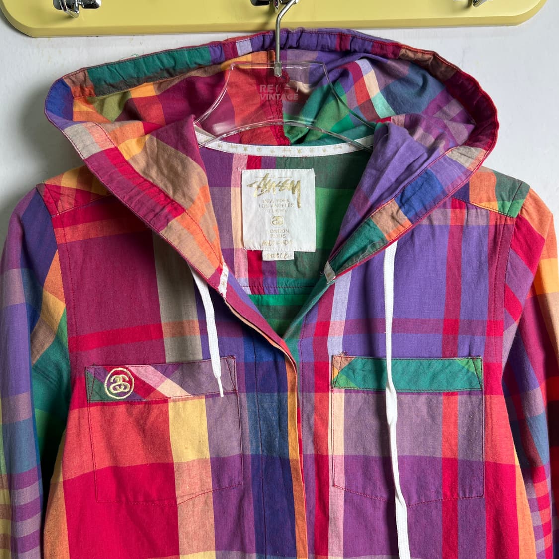 stussy 스투시 멀티 체크 후드 셔츠 자켓 상품이미지4