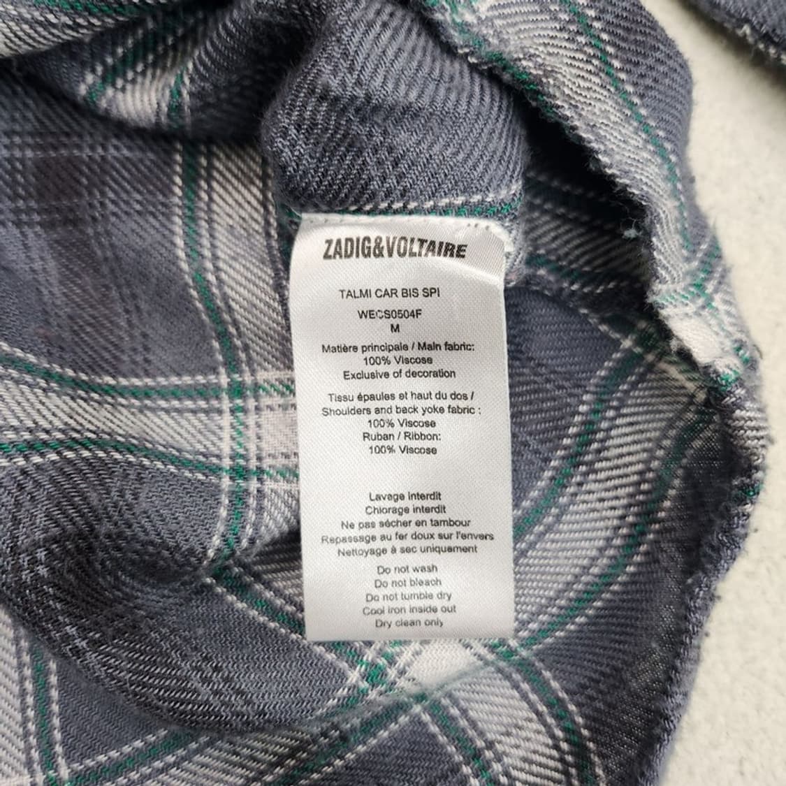 ZADIG&VOLTAIRE 체크 셔츠 Women M 상품이미지7