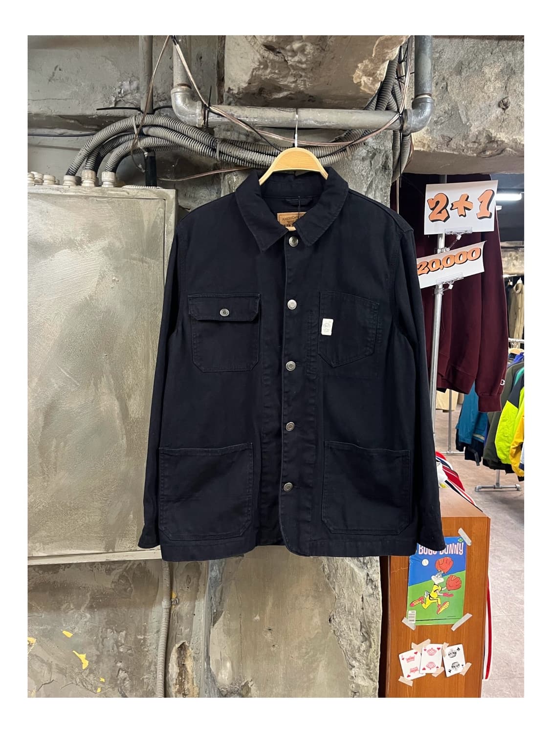 후아유 워크자켓 블랙 L #csz3603 상품이미지1