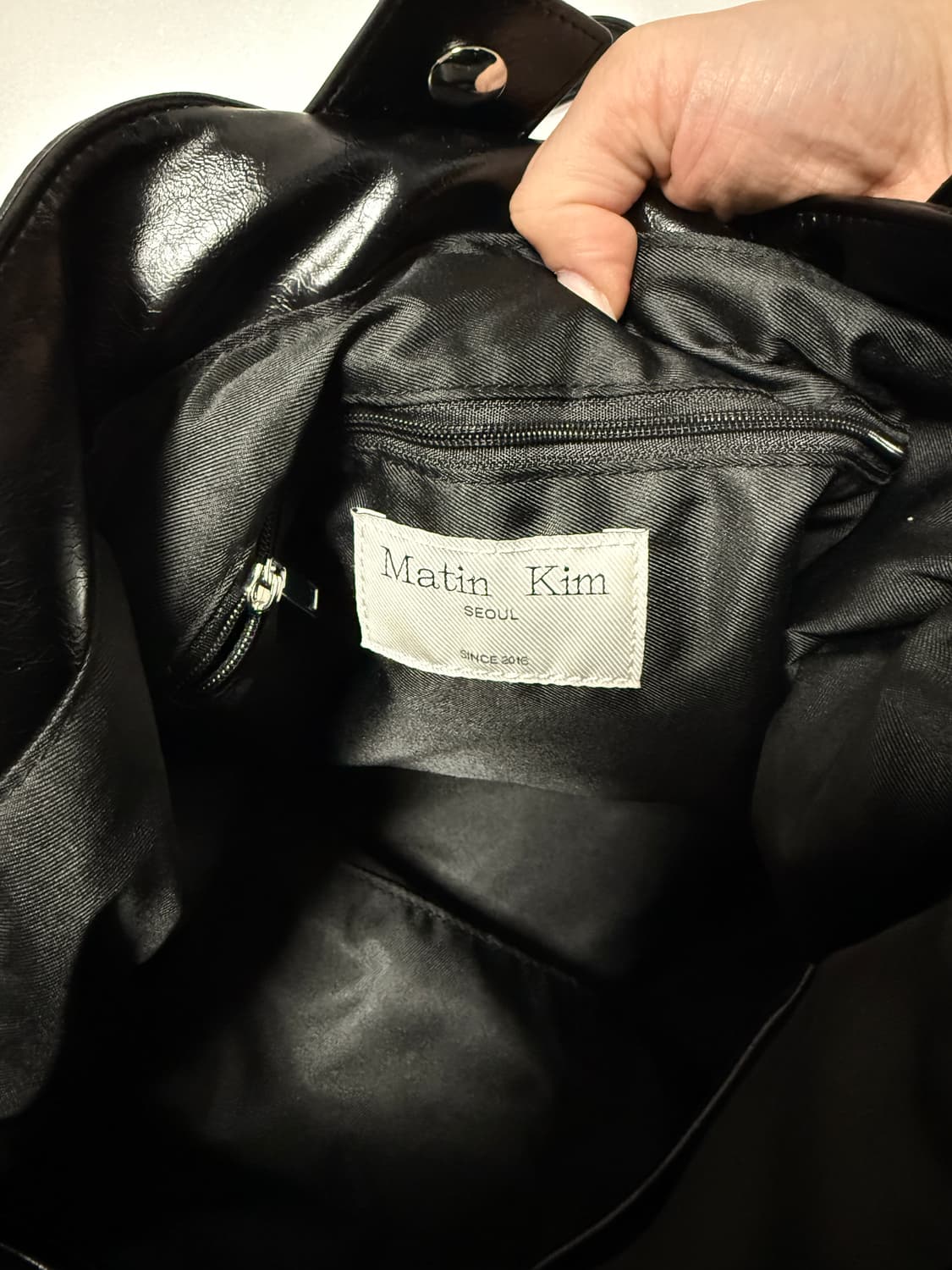 🖤 마뗑킴 정품 블랙 레더 숄더백 🖤 상품이미지8