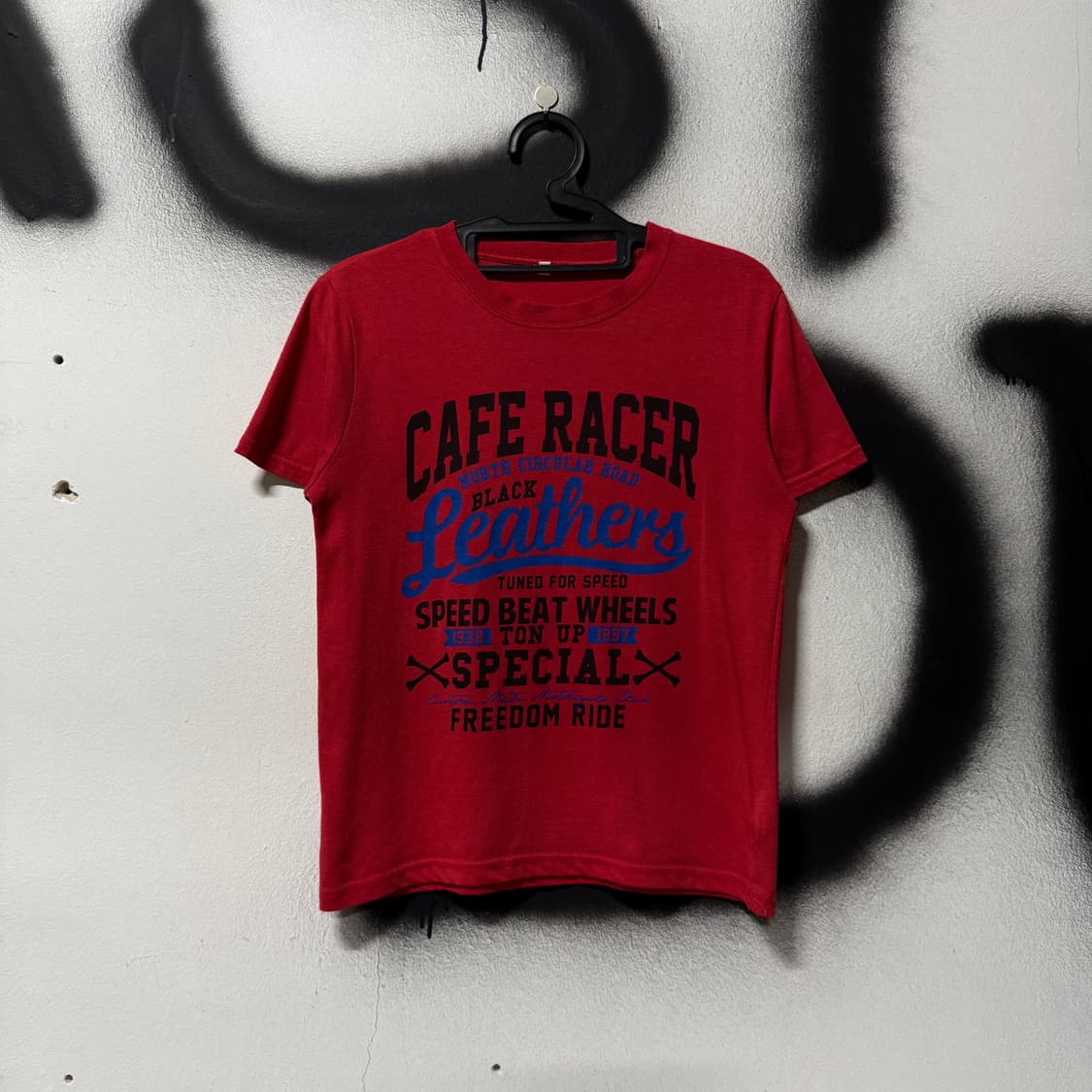 VTG 빈티지 멀티 프린팅 스컬 락 고스 펑크 딱붙핏 반팔 티셔츠 상품이미지2