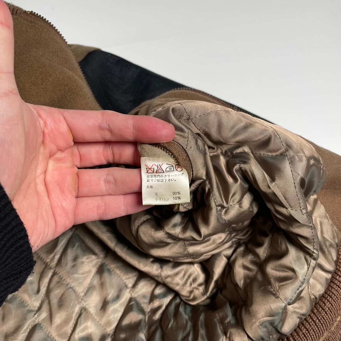 90's jun men 소가죽 바시티 봄버   상품이미지9