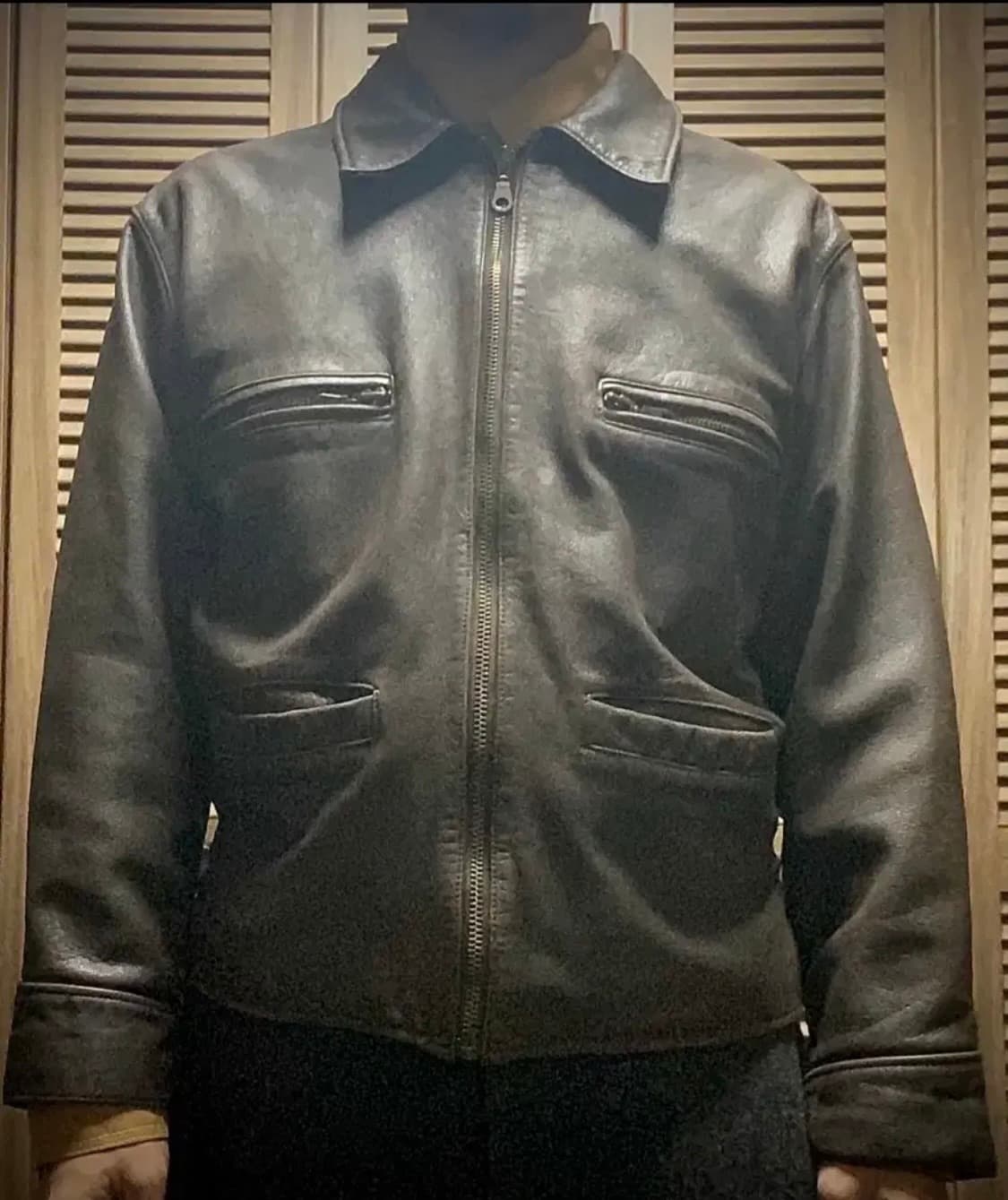 90s Lee 리 프리미엄 카우레더 rrl 아메카지 lvc소가죽 자켓 L 상품이미지4